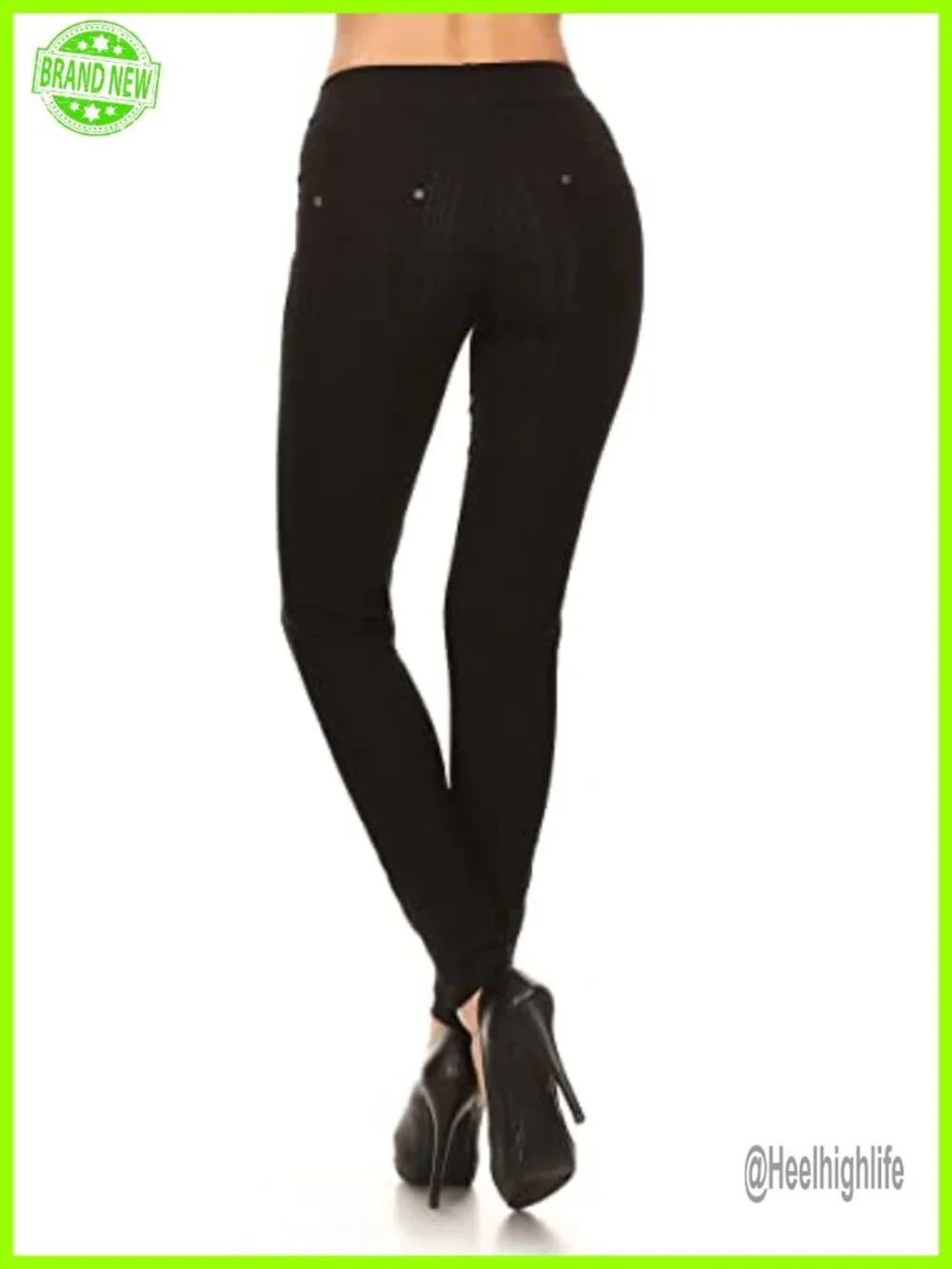 Cotton Blend Stretch Pull-on Jeggings with Pockets Plus Size Available